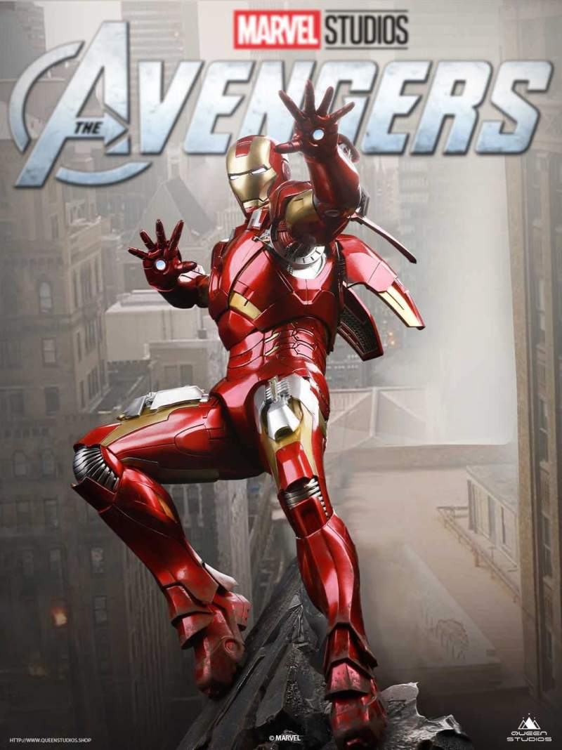 Queen Studios《復仇者聯盟》鋼鐵人馬克7（Iron Man Mark 7）1/4 比例全身雕像