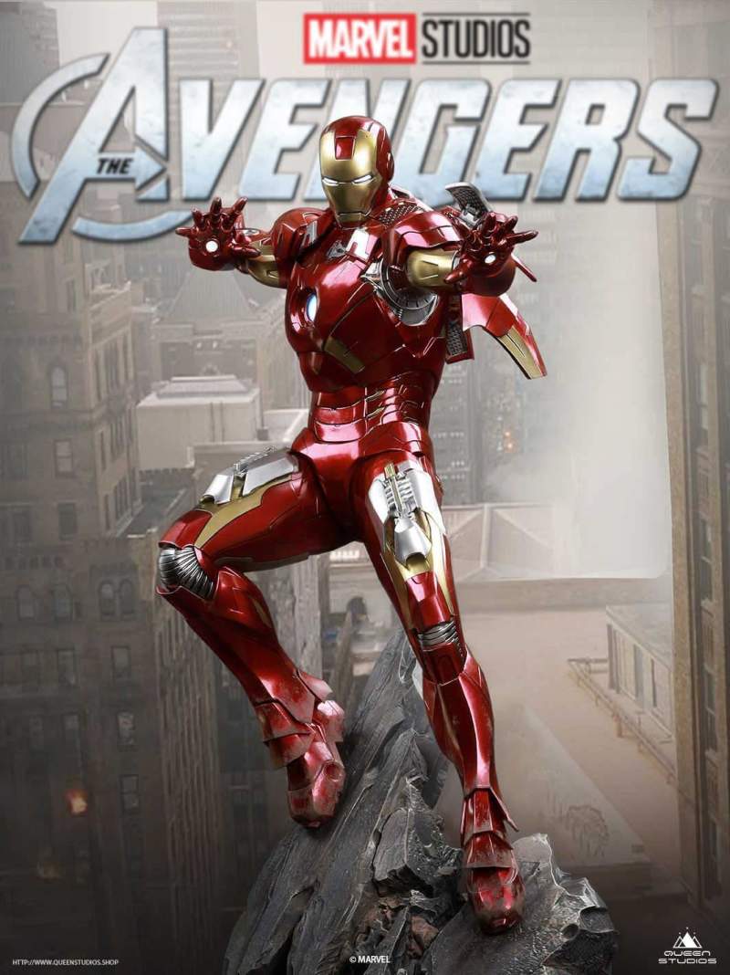 Queen Studios《復仇者聯盟》鋼鐵人馬克7（Iron Man Mark 7）1/4 比例全身雕像