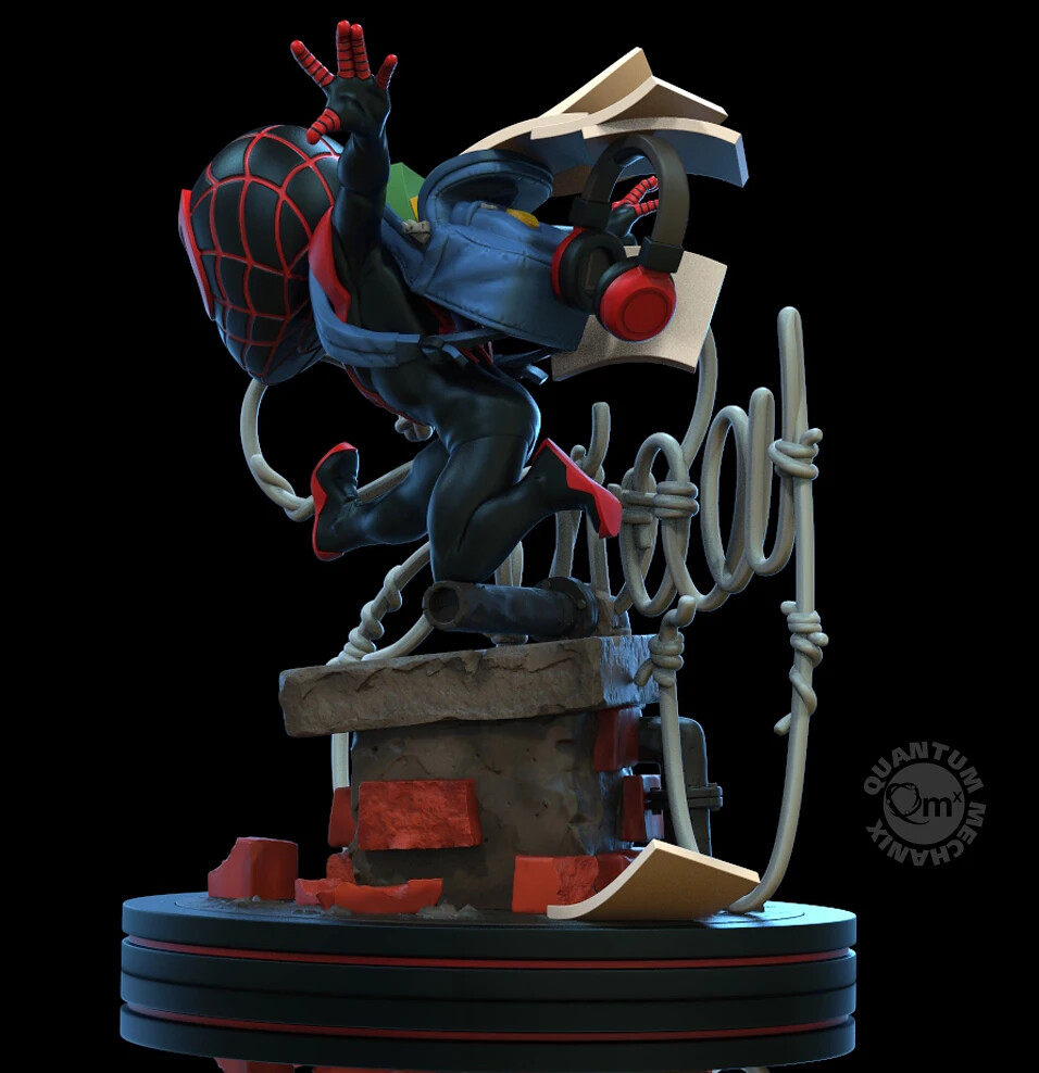超級英雄趕著上學的可愛場景! Quantum Mechanix Q-Fig 系列 Marvel Comics【邁爾斯·摩拉斯】Miles Morales Spider-Man Q-Fig Elite Diorama