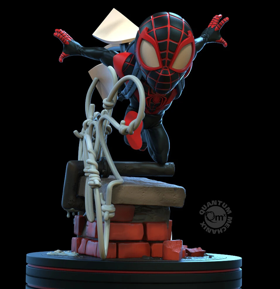 超級英雄趕著上學的可愛場景! Quantum Mechanix Q-Fig 系列 Marvel Comics【邁爾斯·摩拉斯】Miles Morales Spider-Man Q-Fig Elite Diorama