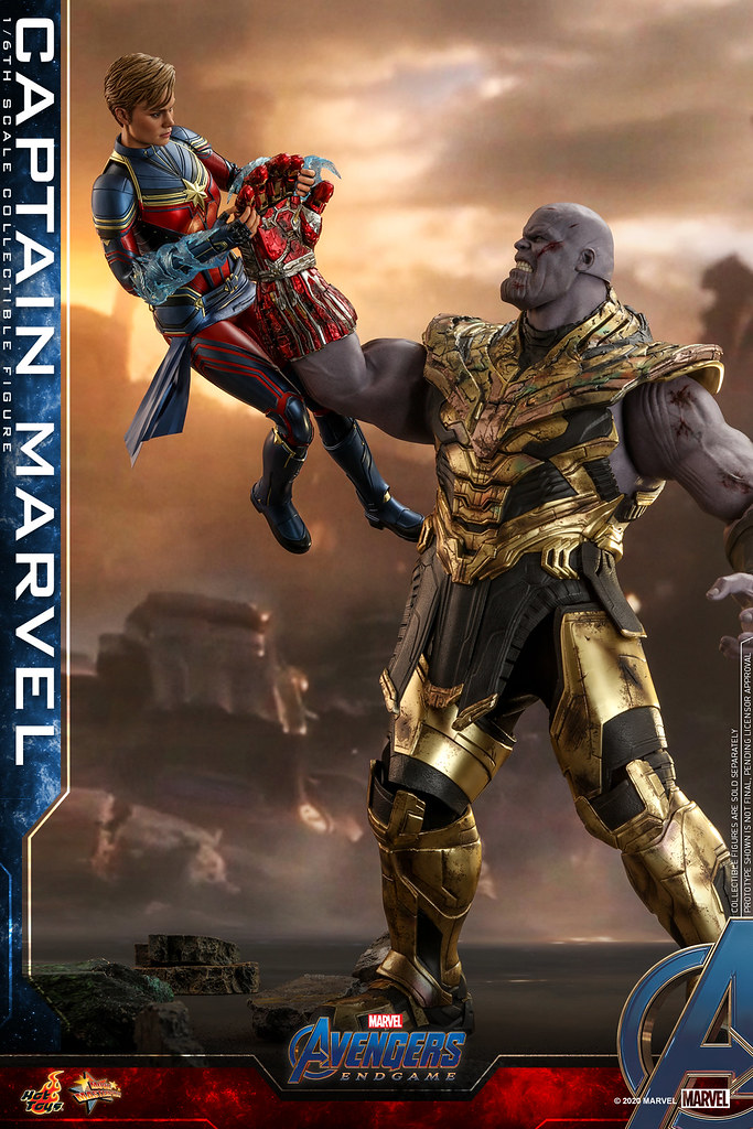 短髮造型終於登場! Hot Toys - MMS575 -《復仇者聯盟:終局之戰》驚奇隊長 Captain Marvel 1/6 比例人偶 戰損版的「奈米手套」配件也附上啦~