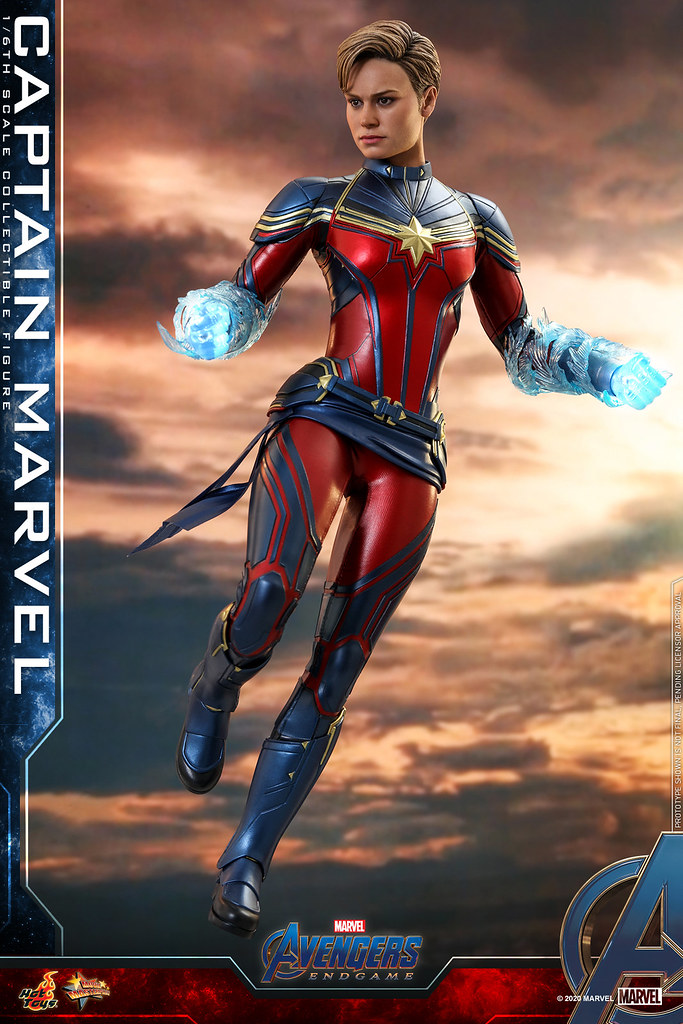 短髮造型終於登場! Hot Toys - MMS575 -《復仇者聯盟:終局之戰》驚奇隊長 Captain Marvel 1/6 比例人偶 戰損版的「奈米手套」配件也附上啦~
