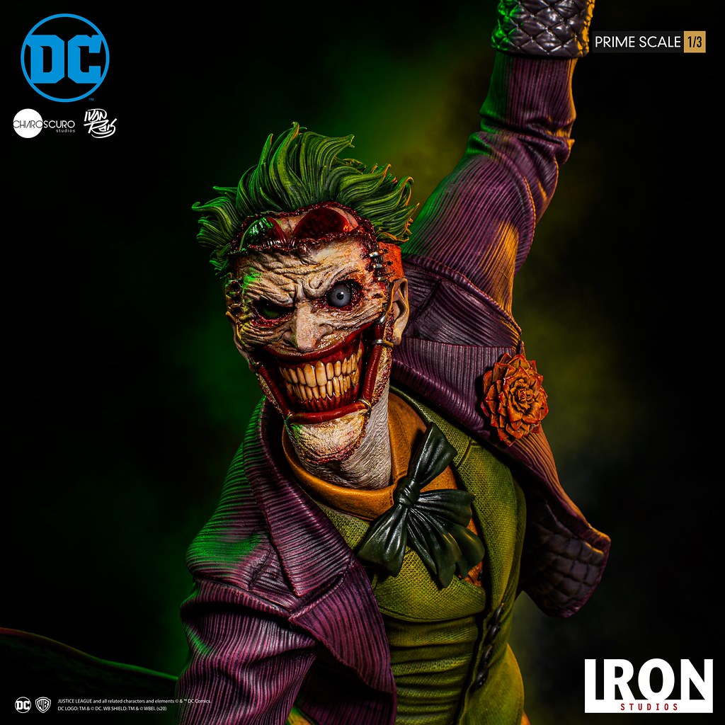 細緻臉皮帶來逼真的驚悚效果！！ Iron Studios Prime Scale 系列 DC Comics【小丑 (The Joker) by Ivan Reis】1/3 比例全身雕像