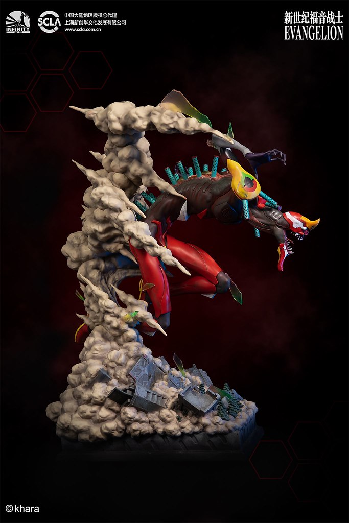 力量完全釋放的狂暴姿態登場！ Infinity Studio《福音戰士新劇場版：破》貳號機 獸化第2形態（EVA02 THE BEAST）全身雕像公開