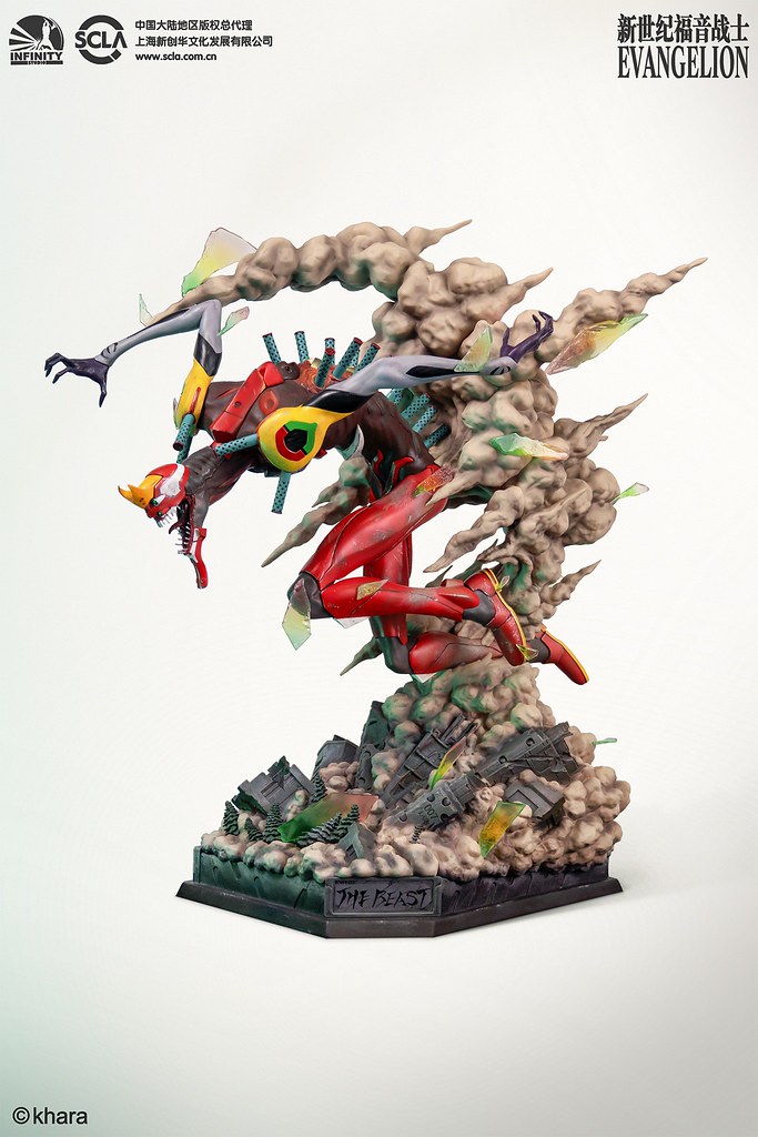 力量完全釋放的狂暴姿態登場！ Infinity Studio《福音戰士新劇場版：破》貳號機 獸化第2形態（EVA02 THE BEAST）全身雕像公開