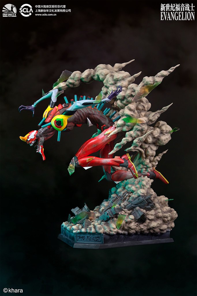 力量完全釋放的狂暴姿態登場！ Infinity Studio《福音戰士新劇場版：破》貳號機 獸化第2形態（EVA02 THE BEAST）全身雕像公開