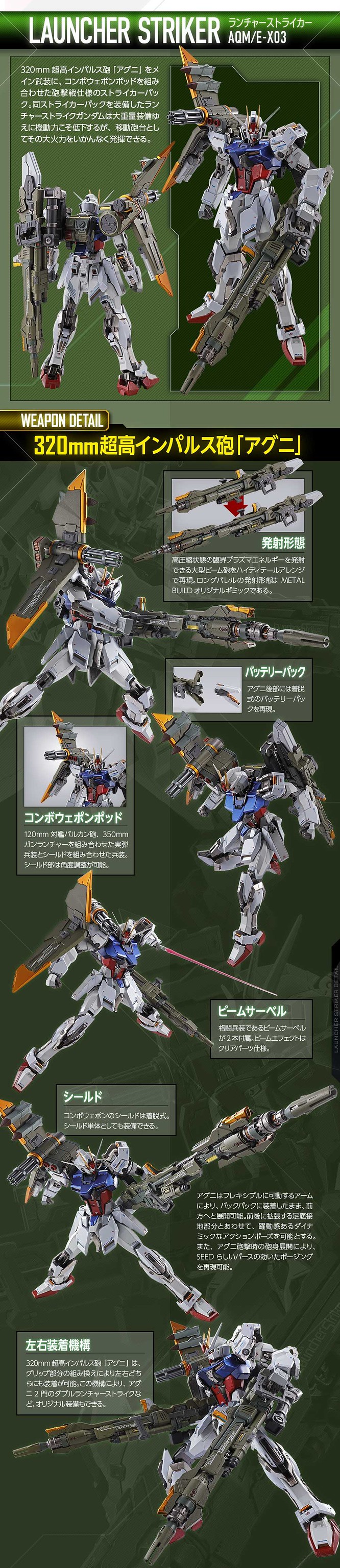 完美攻擊即將現身！？METAL BUILD 《機動戰士鋼彈SEED》重砲型 / 翔翼型 / 巨劍型 / 攻擊者背包（ランチャー / エール / ソードストライカー）商品情報公開
