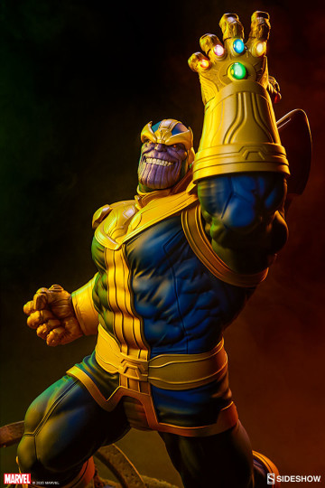 誇耀自身強大的狂妄姿態！ Sideshow Collectibles Avengers Assemble 系列【薩諾斯】Thanos 1/5 比例全身雕像 經典版/現代版