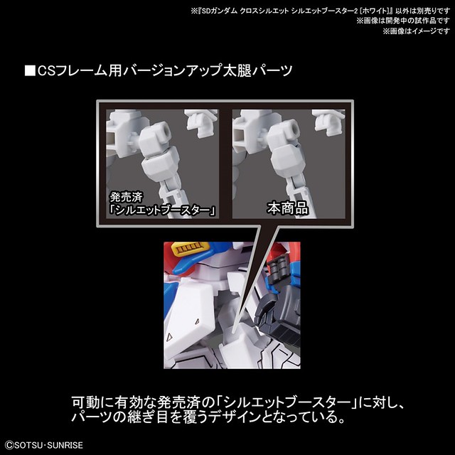 SD版Z鋼彈也能變形!SDCS《機動戰士鋼彈》SILHOUETTE BOOSTER 擴充零件第二彈 白色(SDガンダム クロスシルエット シルエットブースター2 ホワイト)