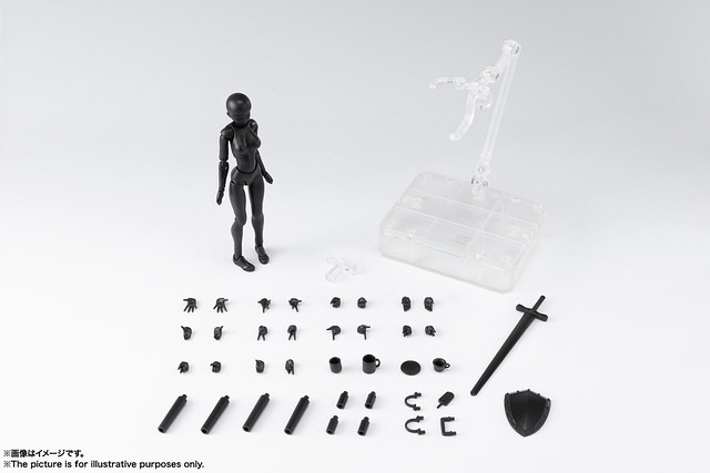 壓倒性可動加上豪華配件再登場！S.H.Figuarts 素體君/素體醬（ボディくん / ボディちゃん）DX SET 2（ Solid black Color Ver.）