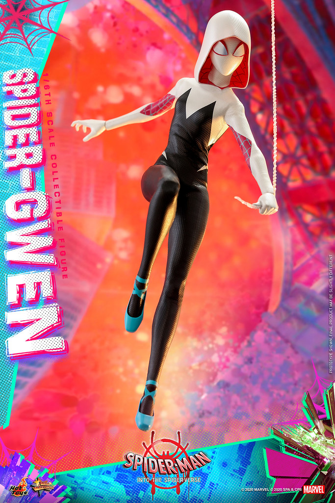 Hot Toys Mms576 蜘蛛人 新宇宙 女蜘蛛人 關 Spider Gwen 1 6 比例人偶還有可愛的 蜘豬人 一起登場 玩具 人toy People News