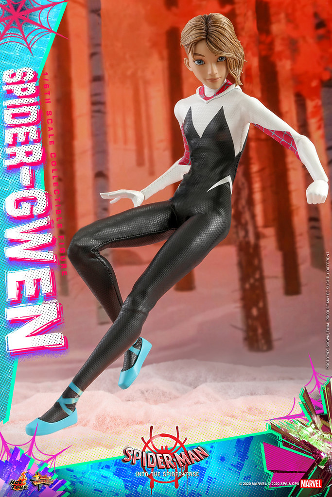 Hot Toys Mms576 蜘蛛人 新宇宙 女蜘蛛人 關 Spider Gwen 1 6 比例人偶還有可愛的 蜘豬人 一起登場 玩具 人toy People News