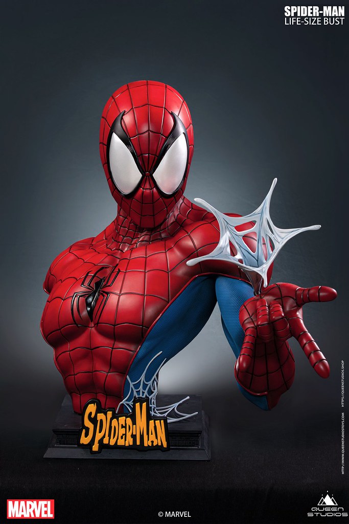 Queen Studios MARVEL Comic【蜘蛛人】Spider-Man 1：1 比例半身胸像 三種版本同步登場！