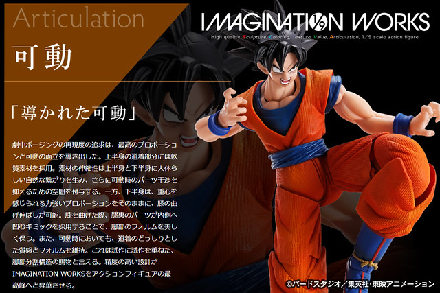 萬代可動新系列『Imagination Works』發表 第一彈推出《七龍珠》孫悟空 1/9比例可動人偶