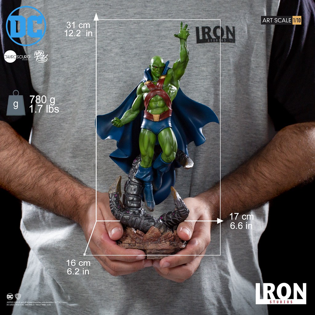 壯碩的肌肉線條超魄力！ Iron Studios DC Comics【火星獵人 (Martian Manhunter) by Ivan Reis】1/10 比例全身雕像