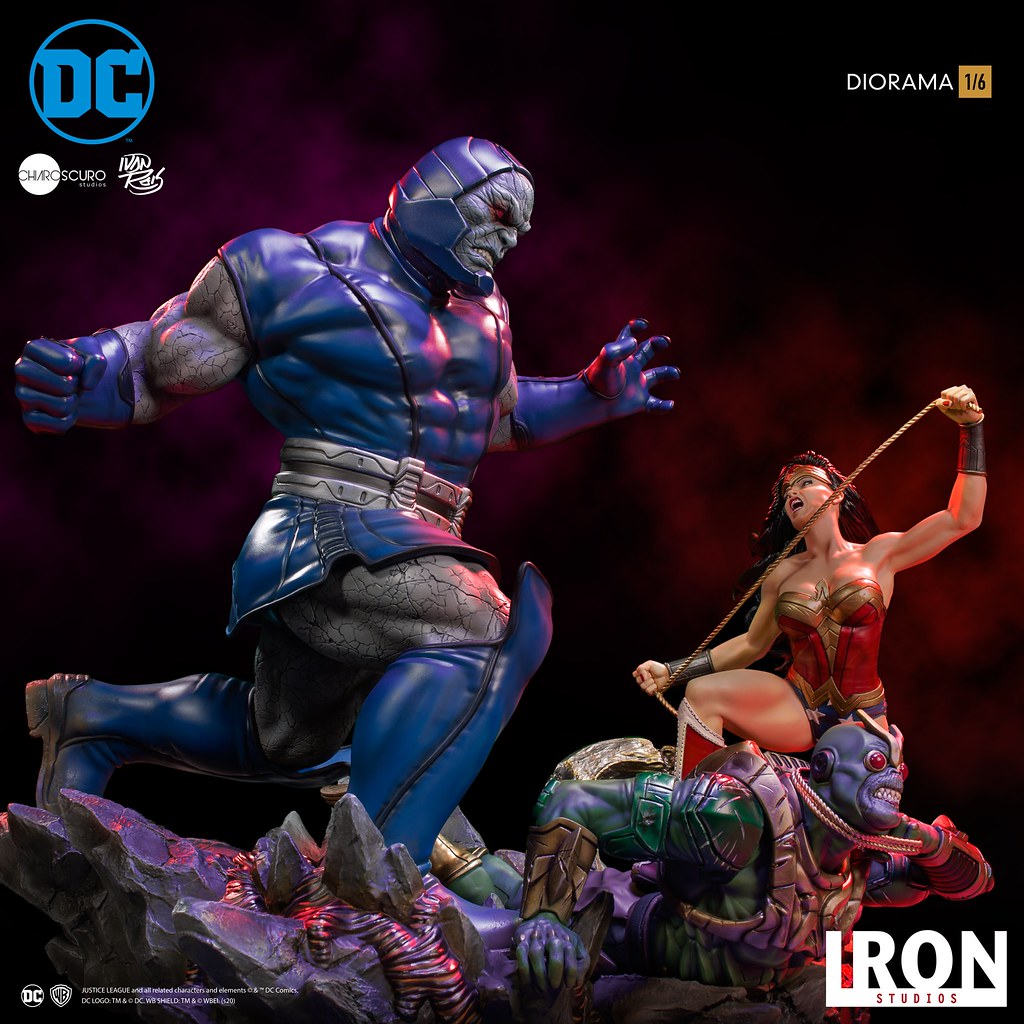 大戰一觸即發！ Iron Studios DC Comics【神力女超人 VS 達克賽德 (Wonder Woman VS Darkseid) by Ivan Reis】1/6 比例全身場景雕像 