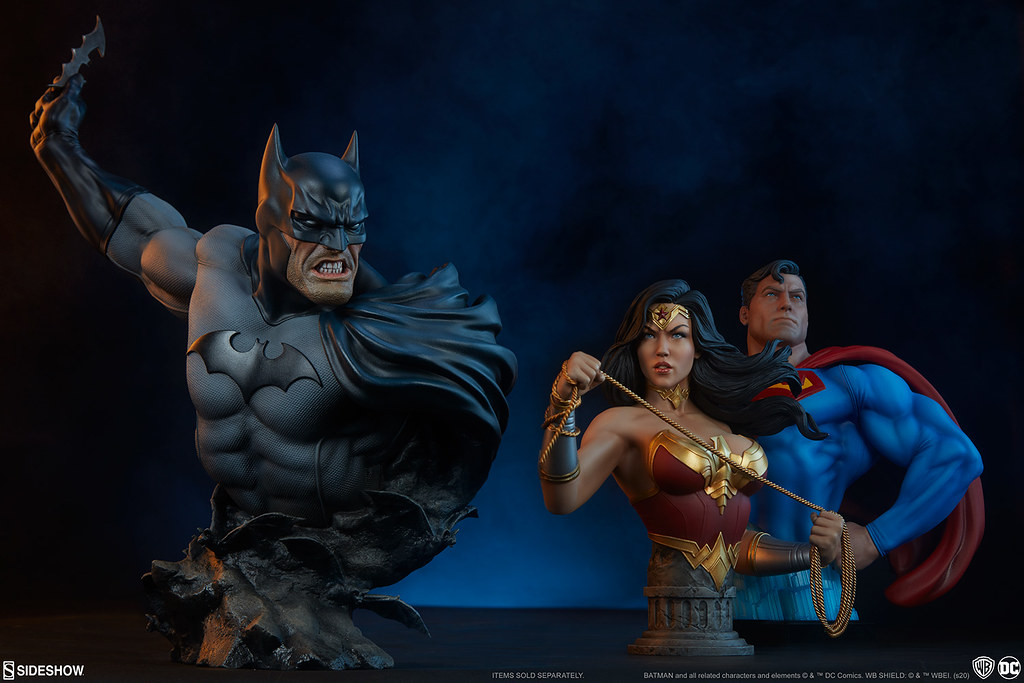 將準備投擲出蝙蝠飛鏢的瞬間完全濃縮！ Sideshow Collectibles DC Comics【蝙蝠俠】Batman 胸像