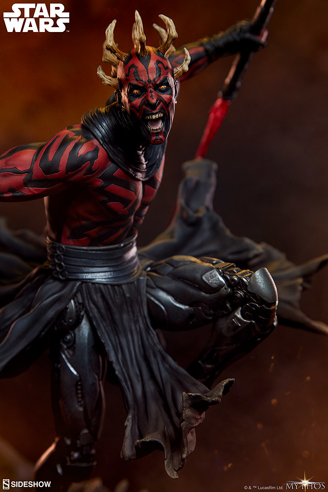 更具侵略性的強化犄角，永遠的復仇者殺到！ Sideshow Collectibles「達斯·魔 (Darth Maul)」- Mythos 全身雕像