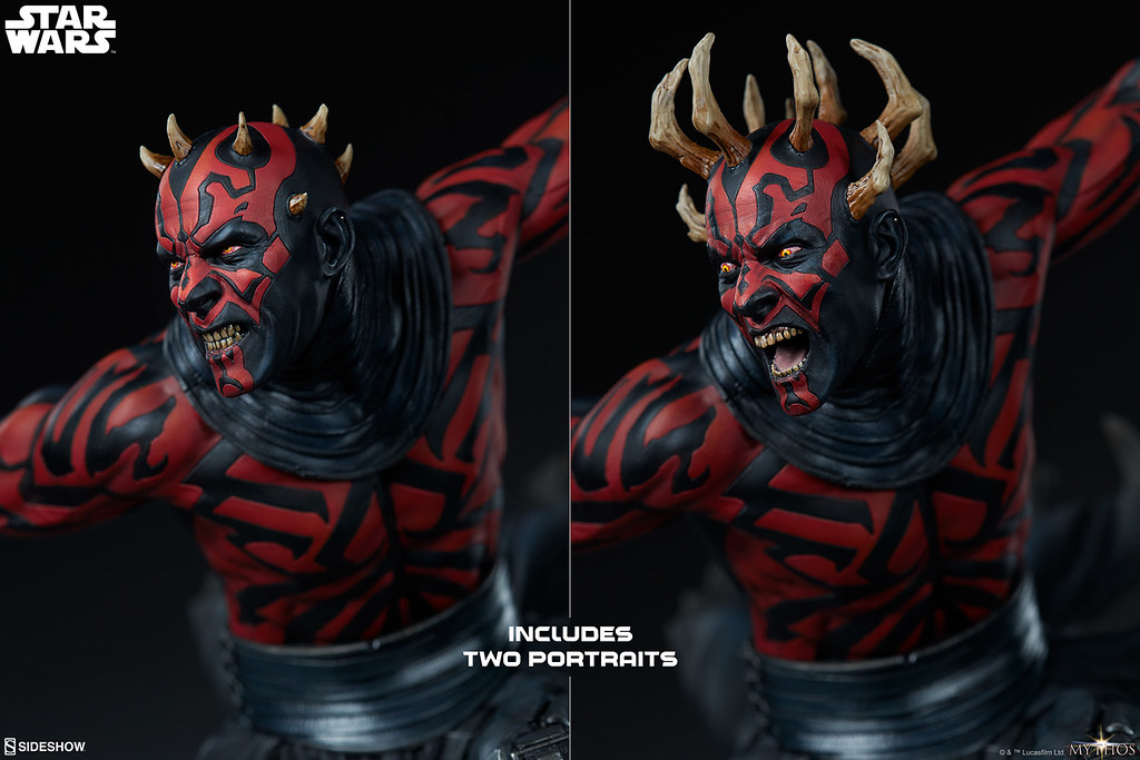 更具侵略性的強化犄角,永遠的復仇者殺到! Sideshow Collectibles「達斯·魔 (Darth Maul)」- Mythos 全身雕像