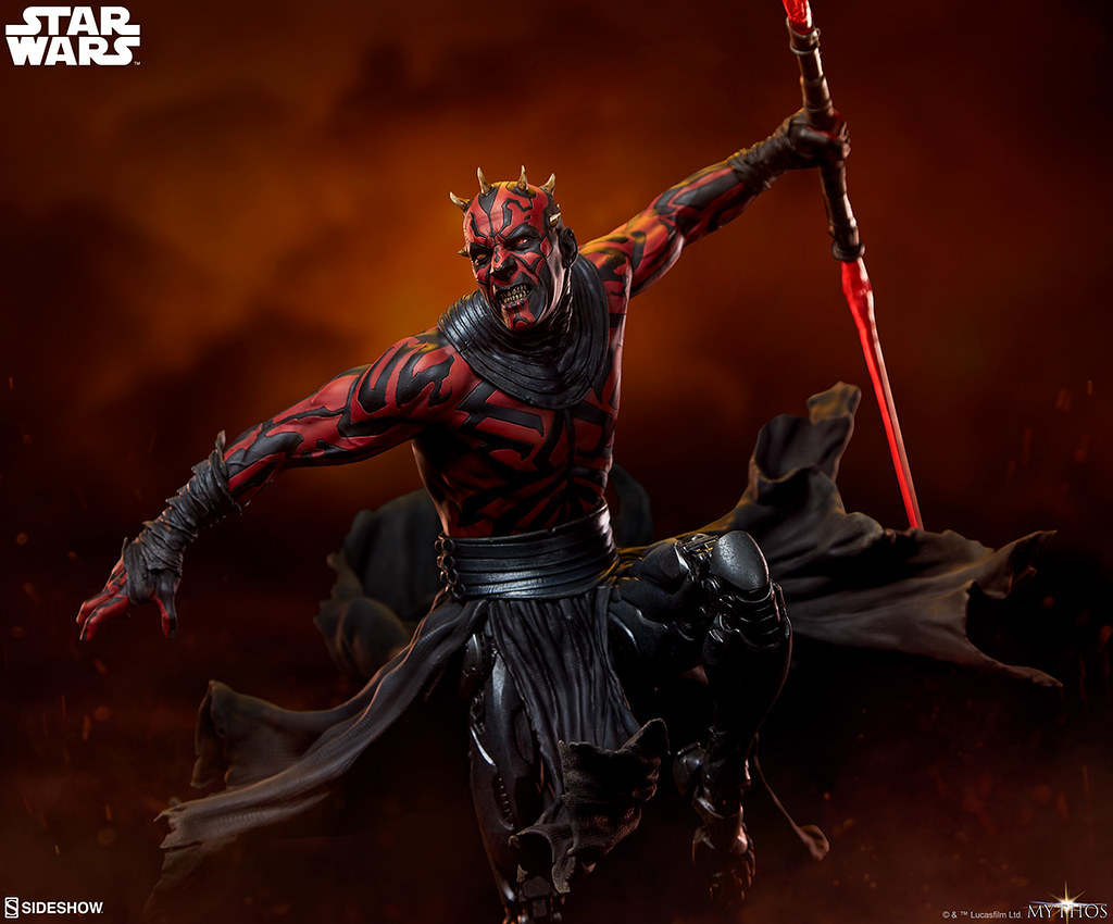 更具侵略性的強化犄角,永遠的復仇者殺到! Sideshow Collectibles「達斯·魔 (Darth Maul)」- Mythos 全身雕像