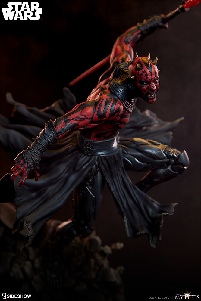 更具侵略性的強化犄角,永遠的復仇者殺到! Sideshow Collectibles「達斯·魔 (Darth Maul)」- Mythos 全身雕像