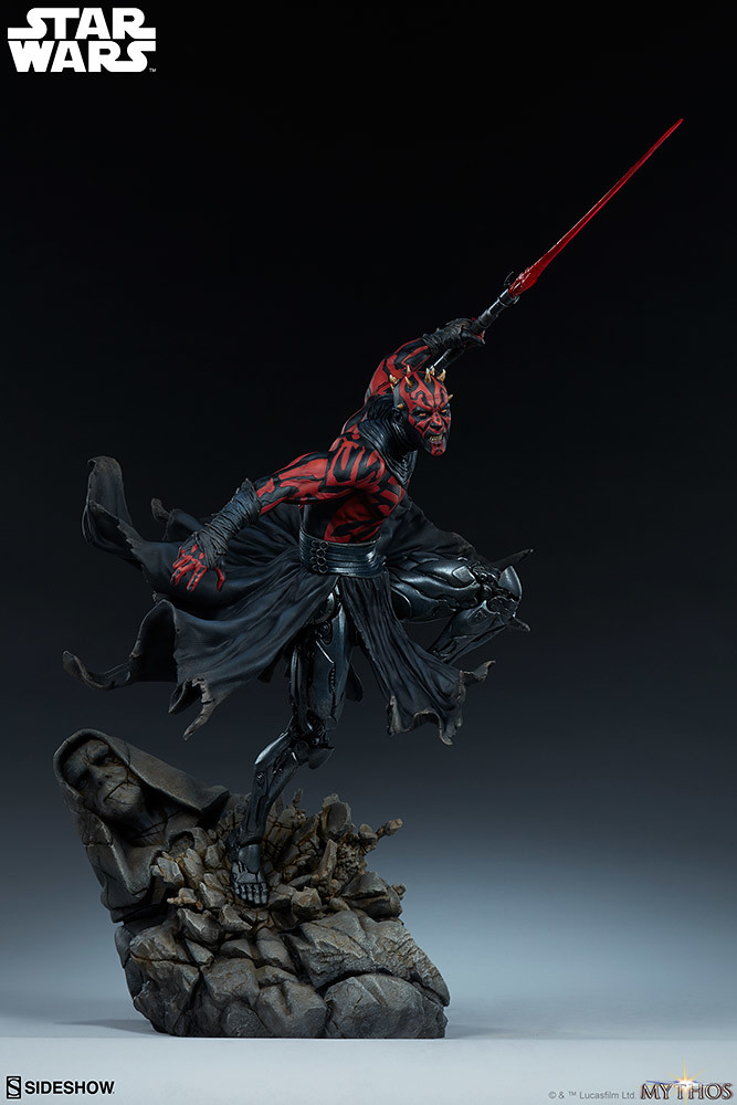 更具侵略性的強化犄角,永遠的復仇者殺到! Sideshow Collectibles「達斯·魔 (Darth Maul)」- Mythos 全身雕像