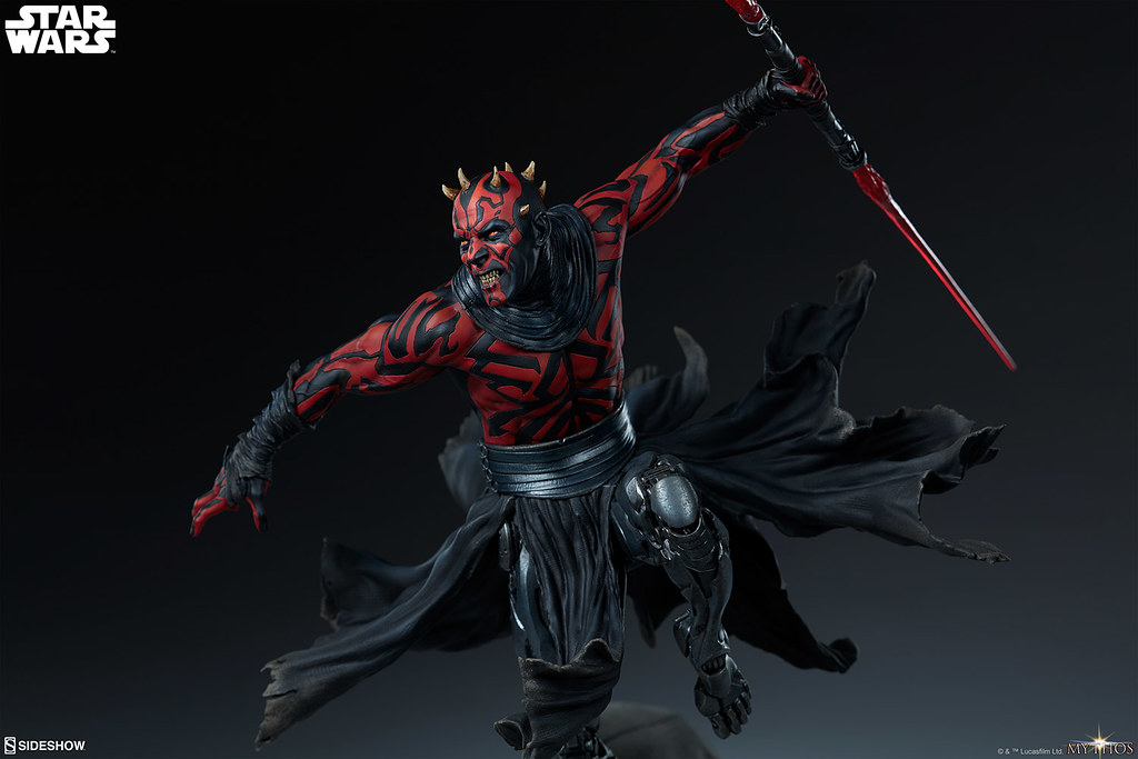 更具侵略性的強化犄角,永遠的復仇者殺到! Sideshow Collectibles「達斯·魔 (Darth Maul)」- Mythos 全身雕像