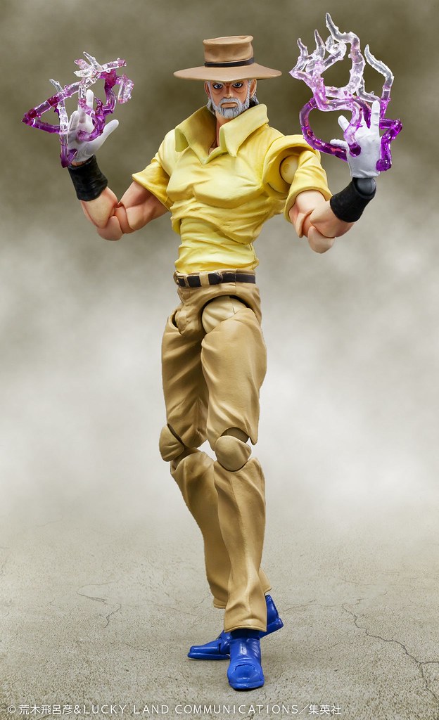 【再販】超像可動《JOJO 的奇妙冒險》第三部 星塵鬥士 喬瑟夫‧喬斯達與伊奇 包裝更新版（ジョセフ・ジョースター&amp;イギー リニューアルパッケージ版）