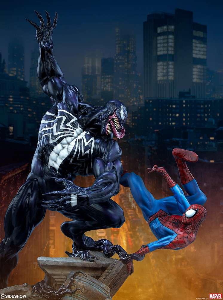 宿敵之戰再度打響！ Sideshow Collectibles MARVEL【蜘蛛人大戰猛毒】Spider-Man vs Venom 全身雕像 普通版/EX版