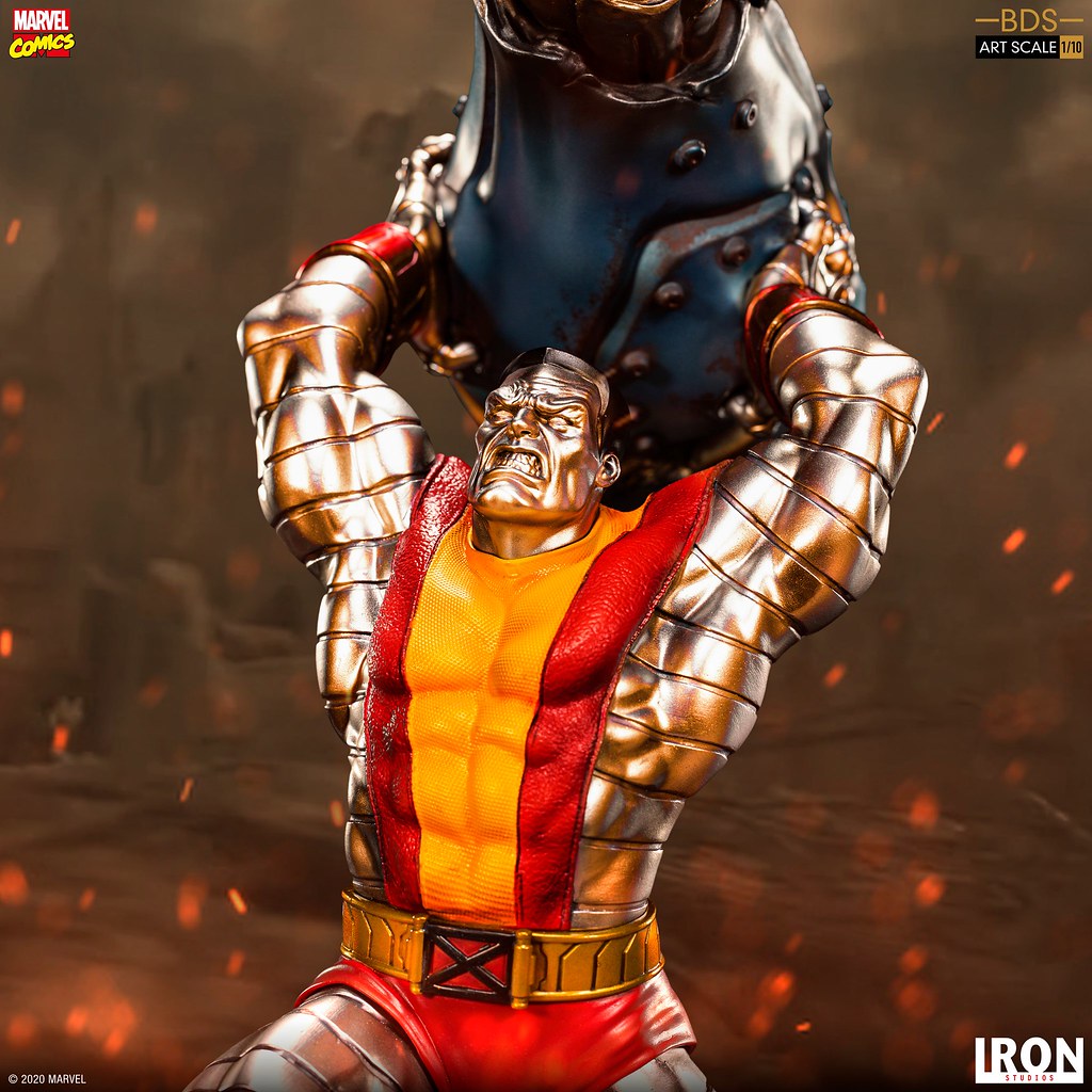 充滿魄力的投擲姿態！！ Iron Studios Battle Diorama 系列 Marvel Comics【鋼人】Colossus 1/10 比例全身雕像