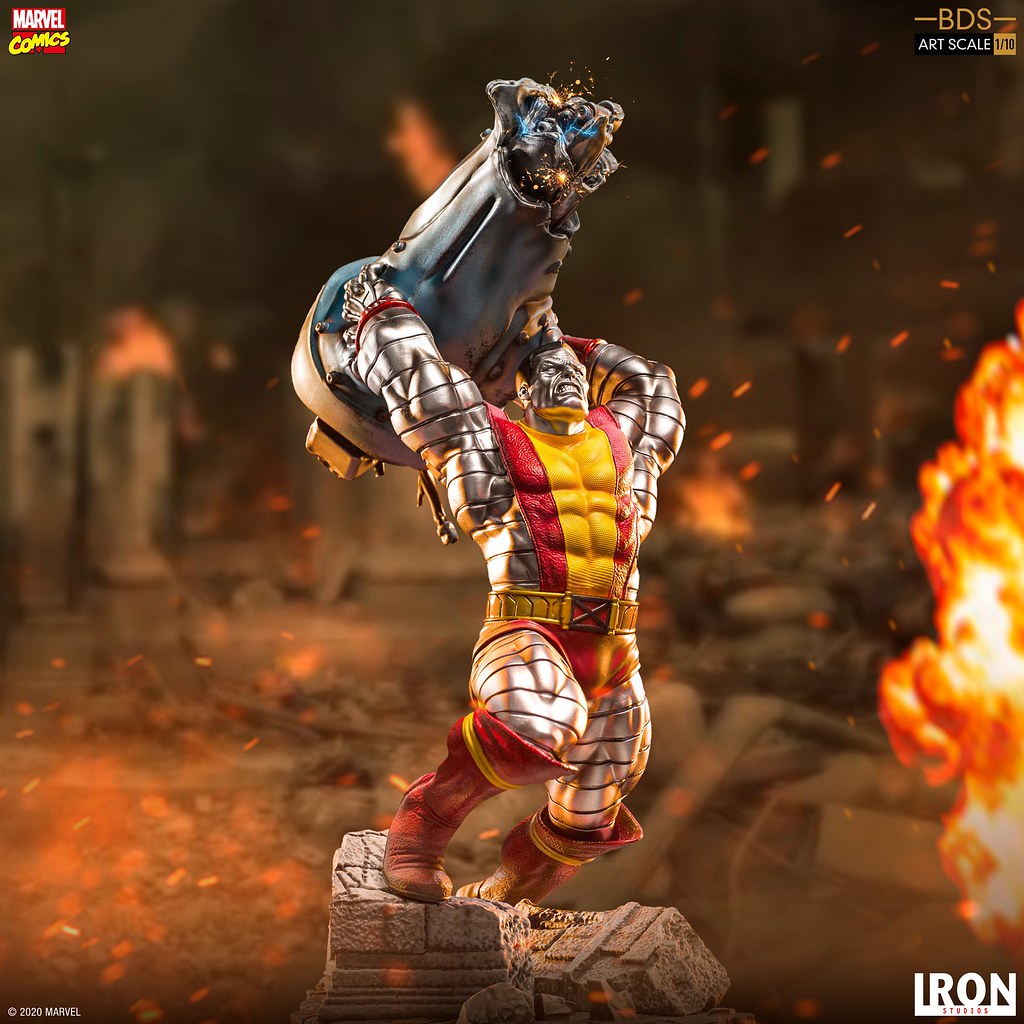 充滿魄力的投擲姿態！！ Iron Studios Battle Diorama 系列 Marvel Comics【鋼人】Colossus 1/10 比例全身雕像