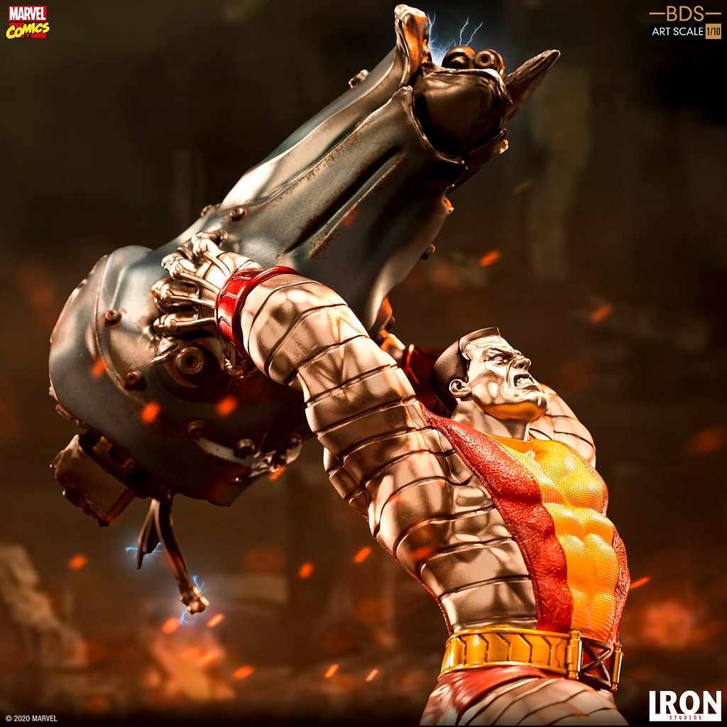 充滿魄力的投擲姿態！！ Iron Studios Battle Diorama 系列 Marvel Comics【鋼人】Colossus 1/10 比例全身雕像