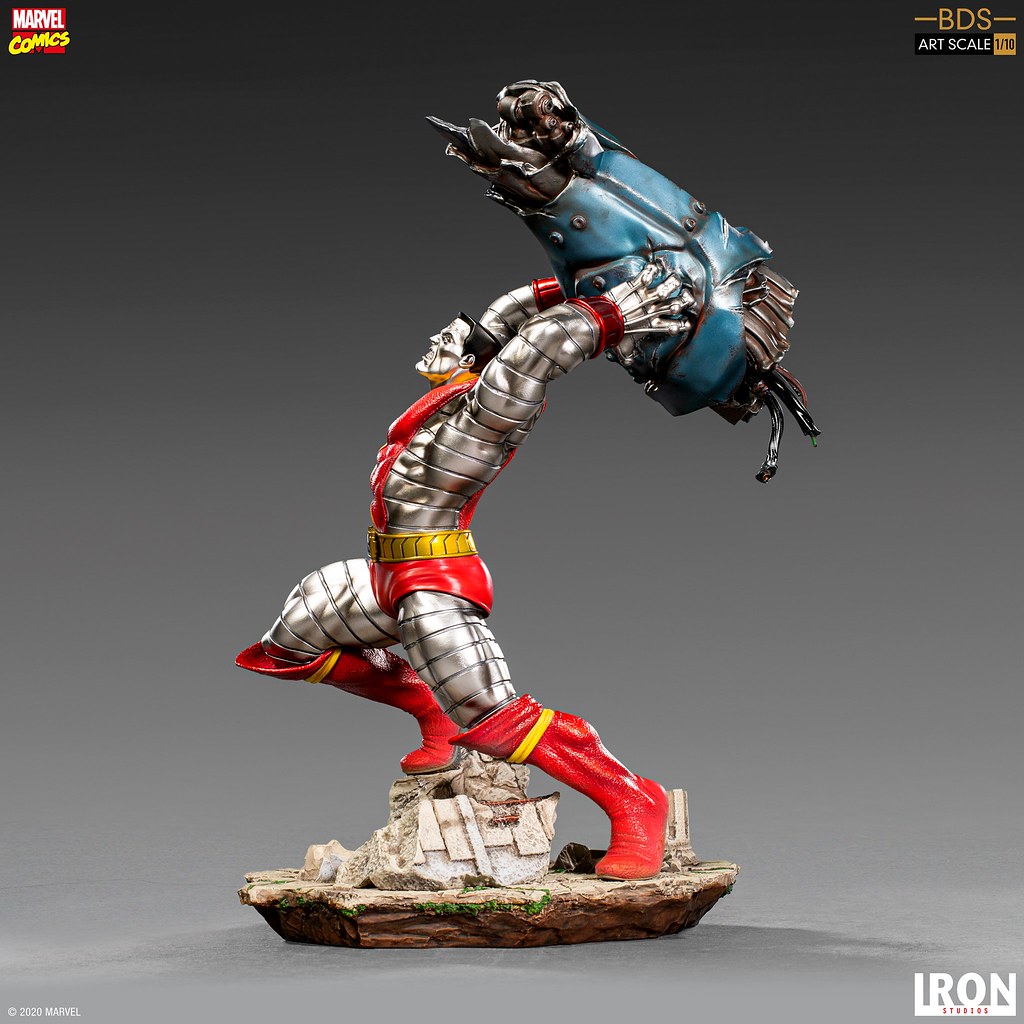 充滿魄力的投擲姿態！！ Iron Studios Battle Diorama 系列 Marvel Comics【鋼人】Colossus 1/10 比例全身雕像