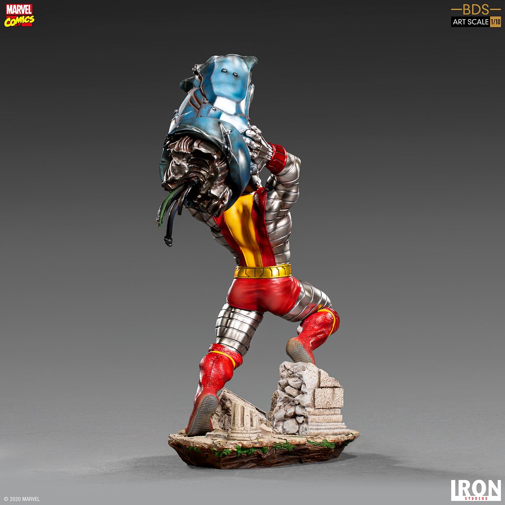 充滿魄力的投擲姿態！！ Iron Studios Battle Diorama 系列 Marvel Comics【鋼人】Colossus 1/10 比例全身雕像