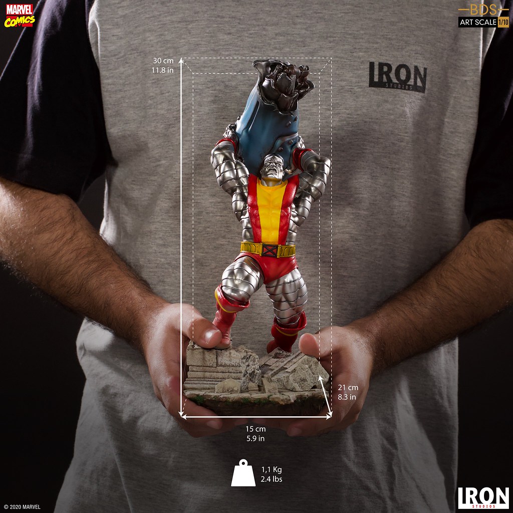 充滿魄力的投擲姿態！！ Iron Studios Battle Diorama 系列 Marvel Comics【鋼人】Colossus 1/10 比例全身雕像