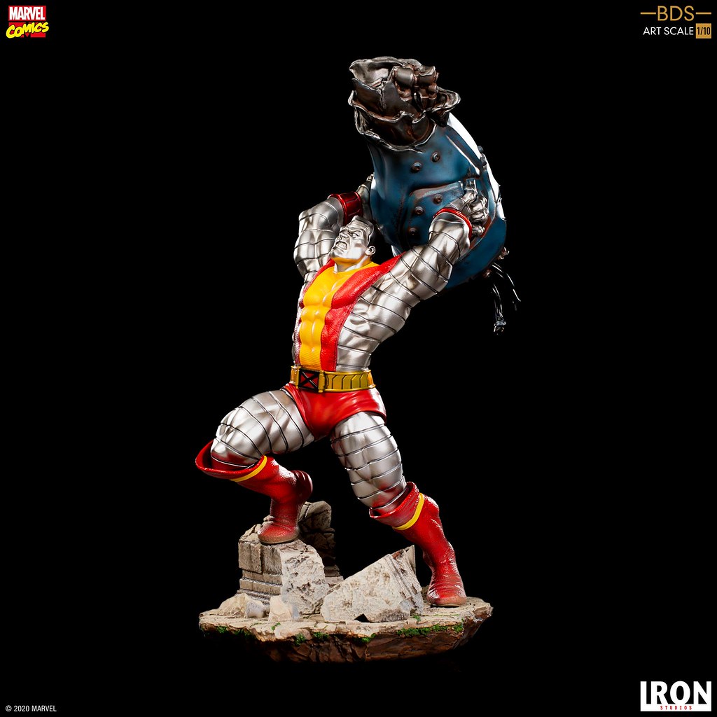 充滿魄力的投擲姿態！！ Iron Studios Battle Diorama 系列 Marvel Comics【鋼人】Colossus 1/10 比例全身雕像
