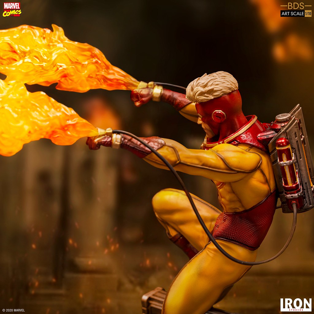 帥氣的漫畫造型現身,那位可以操控火焰的男人! Iron Studios Battle Diorama 系列 Marvel Comics【火人】Pyro 1/10 比例全身雕像