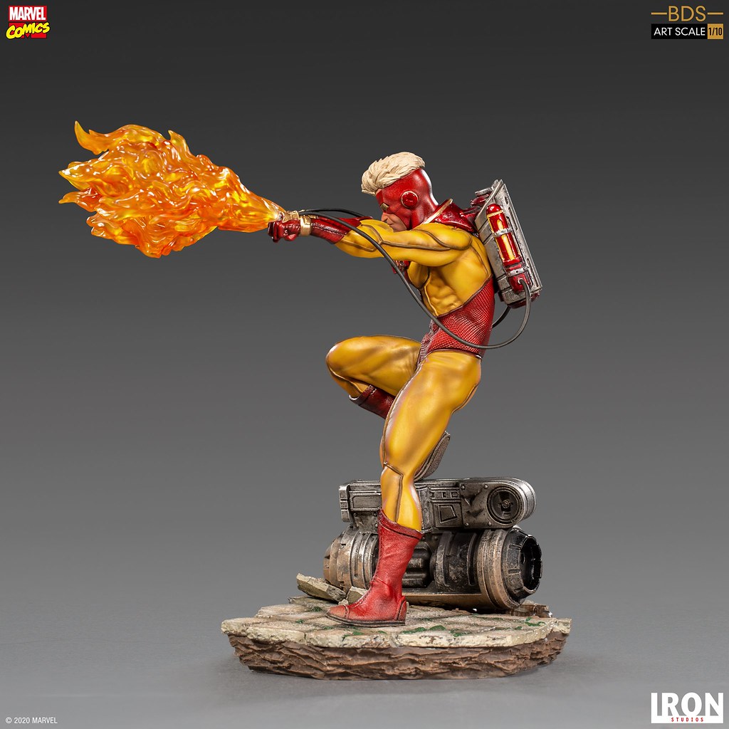 帥氣的漫畫造型現身,那位可以操控火焰的男人! Iron Studios Battle Diorama 系列 Marvel Comics【火人】Pyro 1/10 比例全身雕像