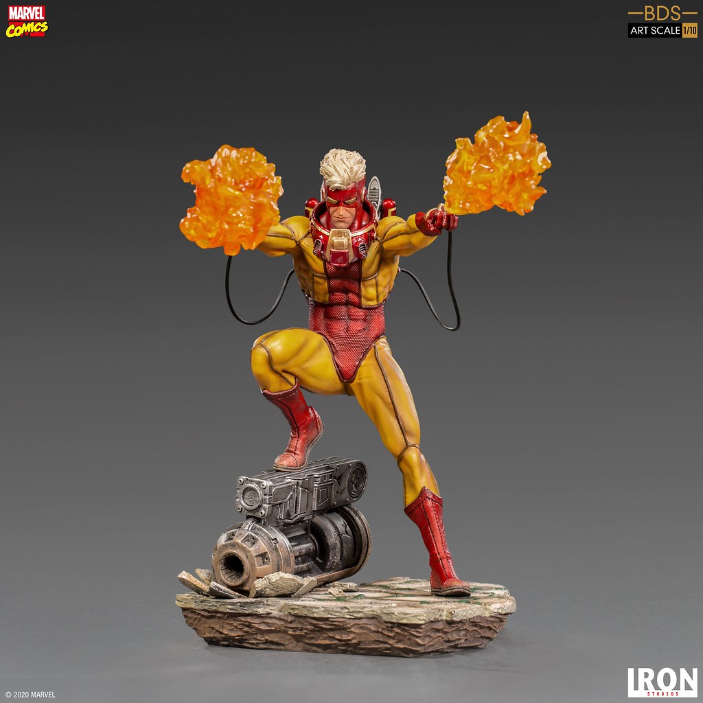 帥氣的漫畫造型現身,那位可以操控火焰的男人! Iron Studios Battle Diorama 系列 Marvel Comics【火人】Pyro 1/10 比例全身雕像