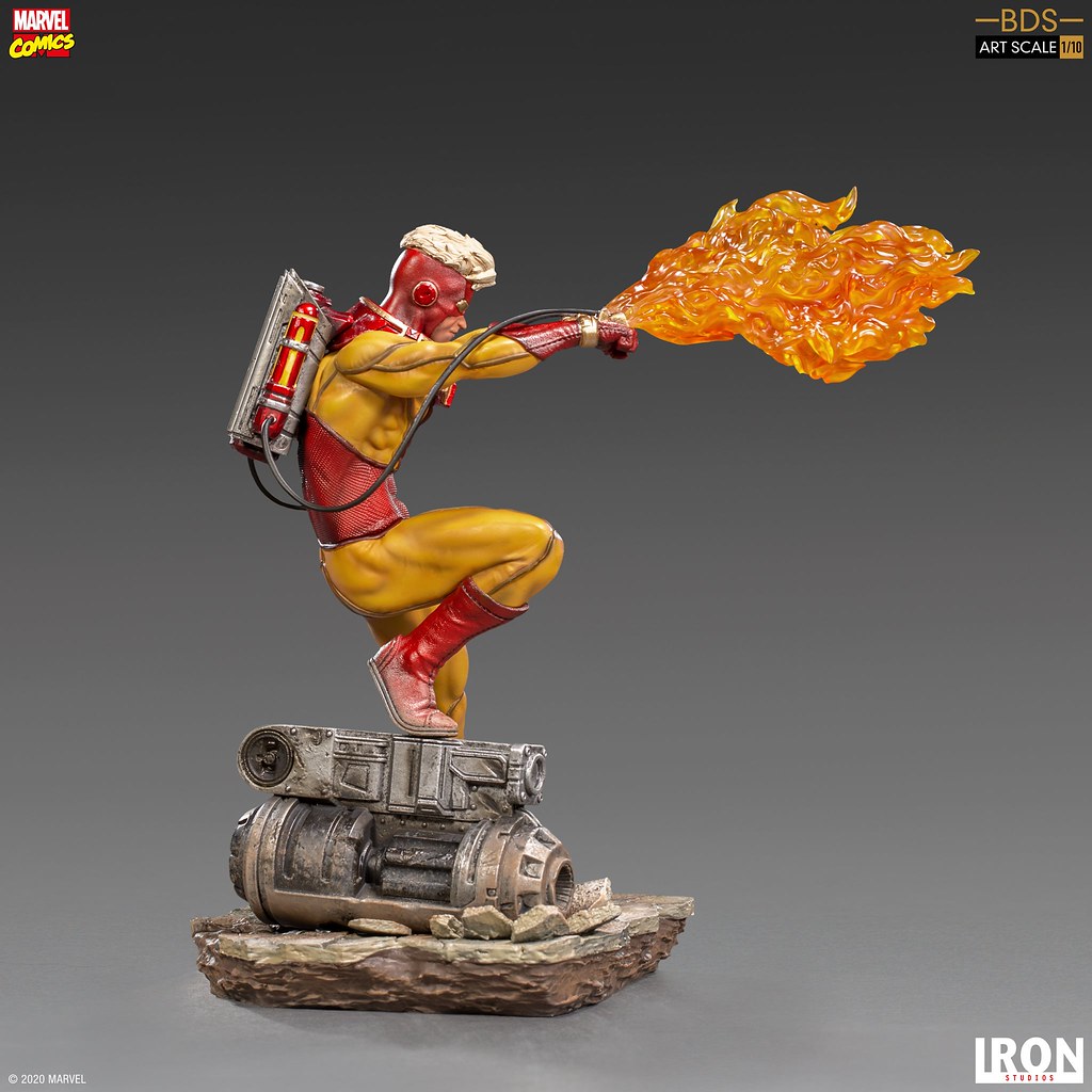 帥氣的漫畫造型現身,那位可以操控火焰的男人! Iron Studios Battle Diorama 系列 Marvel Comics【火人】Pyro 1/10 比例全身雕像