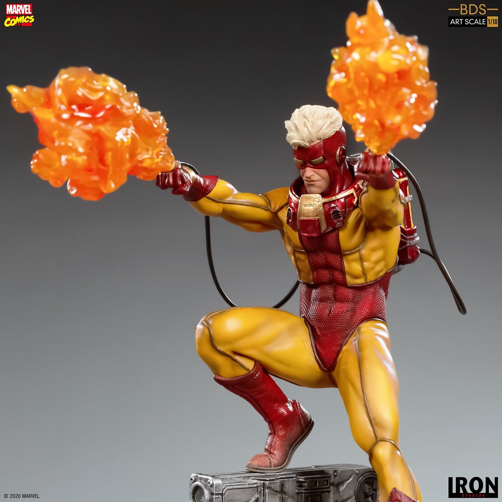 帥氣的漫畫造型現身,那位可以操控火焰的男人! Iron Studios Battle Diorama 系列 Marvel Comics【火人】Pyro 1/10 比例全身雕像