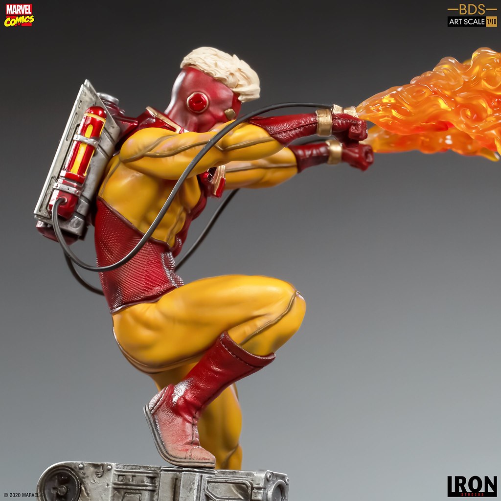 帥氣的漫畫造型現身,那位可以操控火焰的男人! Iron Studios Battle Diorama 系列 Marvel Comics【火人】Pyro 1/10 比例全身雕像