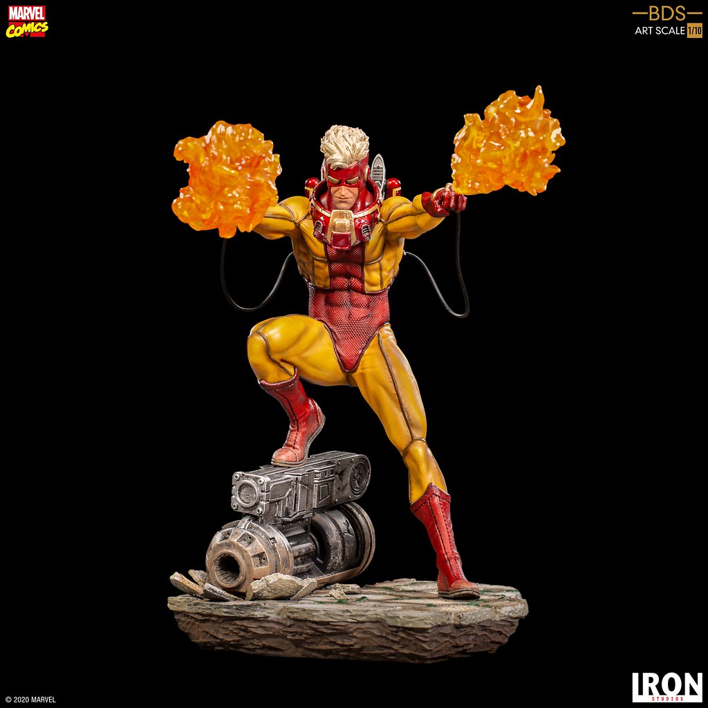 帥氣的漫畫造型現身,那位可以操控火焰的男人! Iron Studios Battle Diorama 系列 Marvel Comics【火人】Pyro 1/10 比例全身雕像