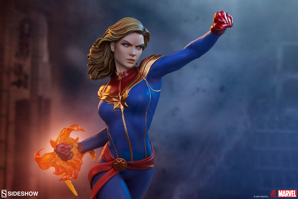 Sideshow Collectibles Avengers Assemble 系列【驚奇隊長】Captain Marvel 1/5 比例全身雕像 普通版/EX版