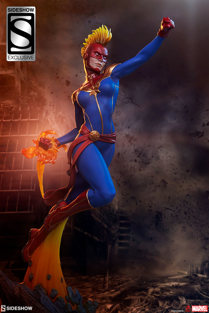 Sideshow Collectibles Avengers Assemble 系列【驚奇隊長】Captain Marvel 1/5 比例全身雕像 普通版/EX版