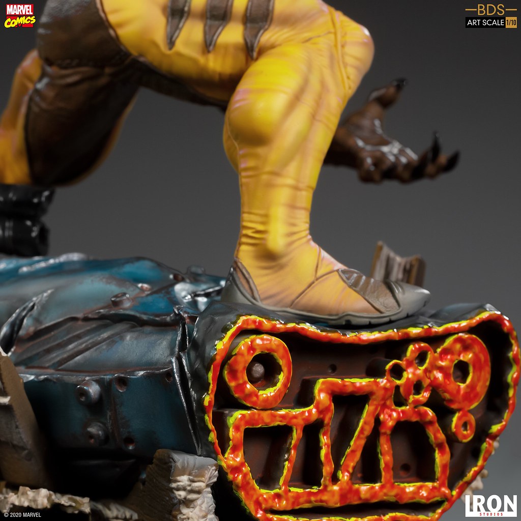 邪氣滿點的嗜血神情超級帥！ Iron Studios Battle Diorama 系列 Marvel Comics【劍齒虎】Sabretooth 1/10 比例全身雕像