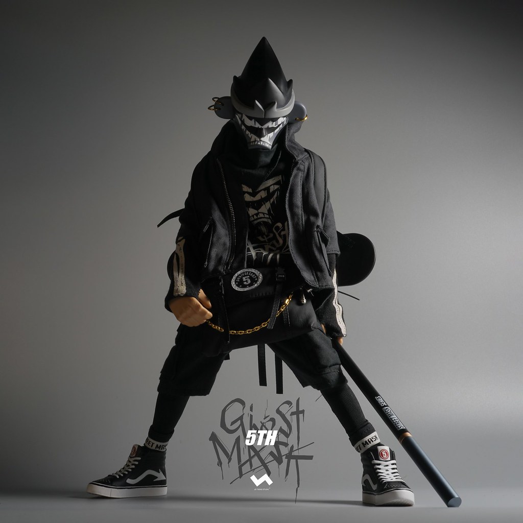 暗中活躍的黑色身影! J.T Studio Street Mask 系列 5TH 的影武者「鬼魅」(5th Ghost Mask) 1/6 比例人偶