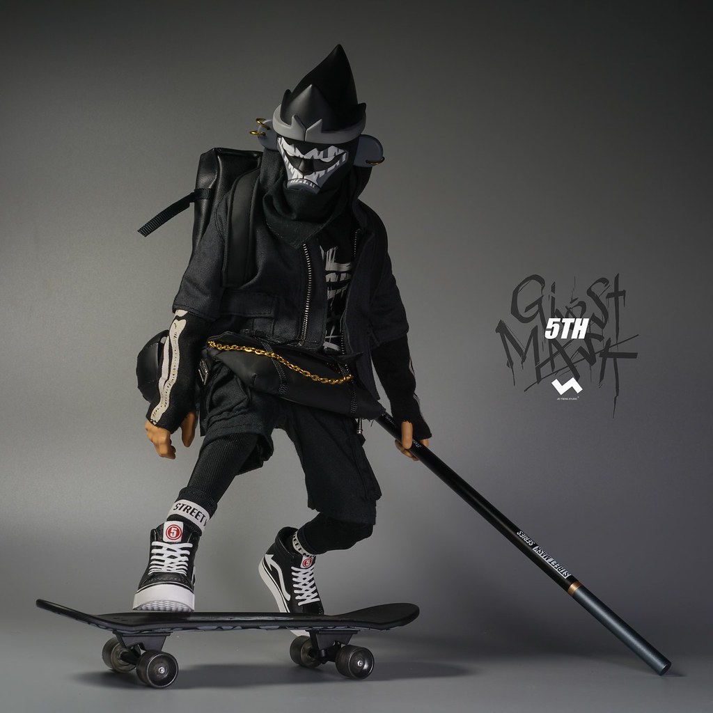 暗中活躍的黑色身影! J.T Studio Street Mask 系列 5TH 的影武者「鬼魅」(5th Ghost Mask) 1/6 比例人偶