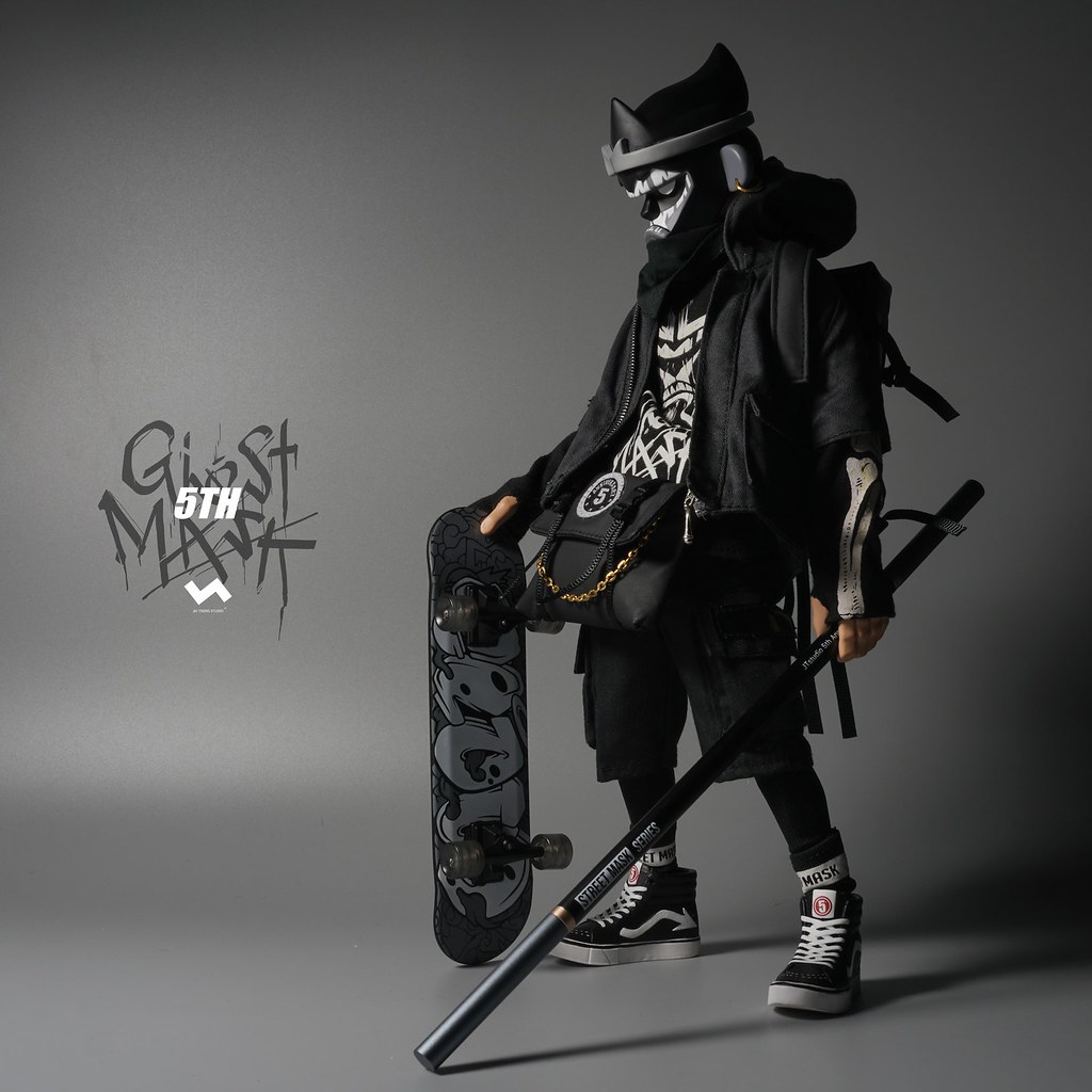 暗中活躍的黑色身影! J.T Studio Street Mask 系列 5TH 的影武者「鬼魅」(5th Ghost Mask) 1/6 比例人偶