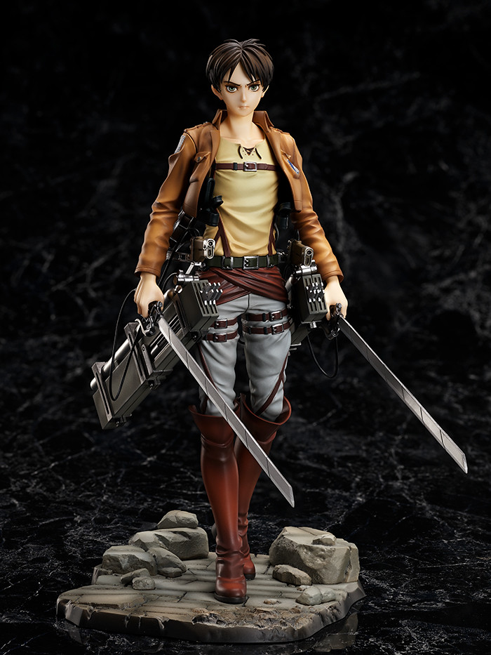 誓言要殺光所有巨人...HOBBY MAX JAPAN《進擊的巨人》艾蓮＆里維 1/7比例PVC塗裝完成品（ エレン&amp;リヴァイ）